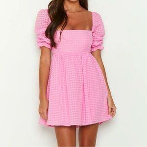 Y&I Pink Babydoll Mini Dress Small